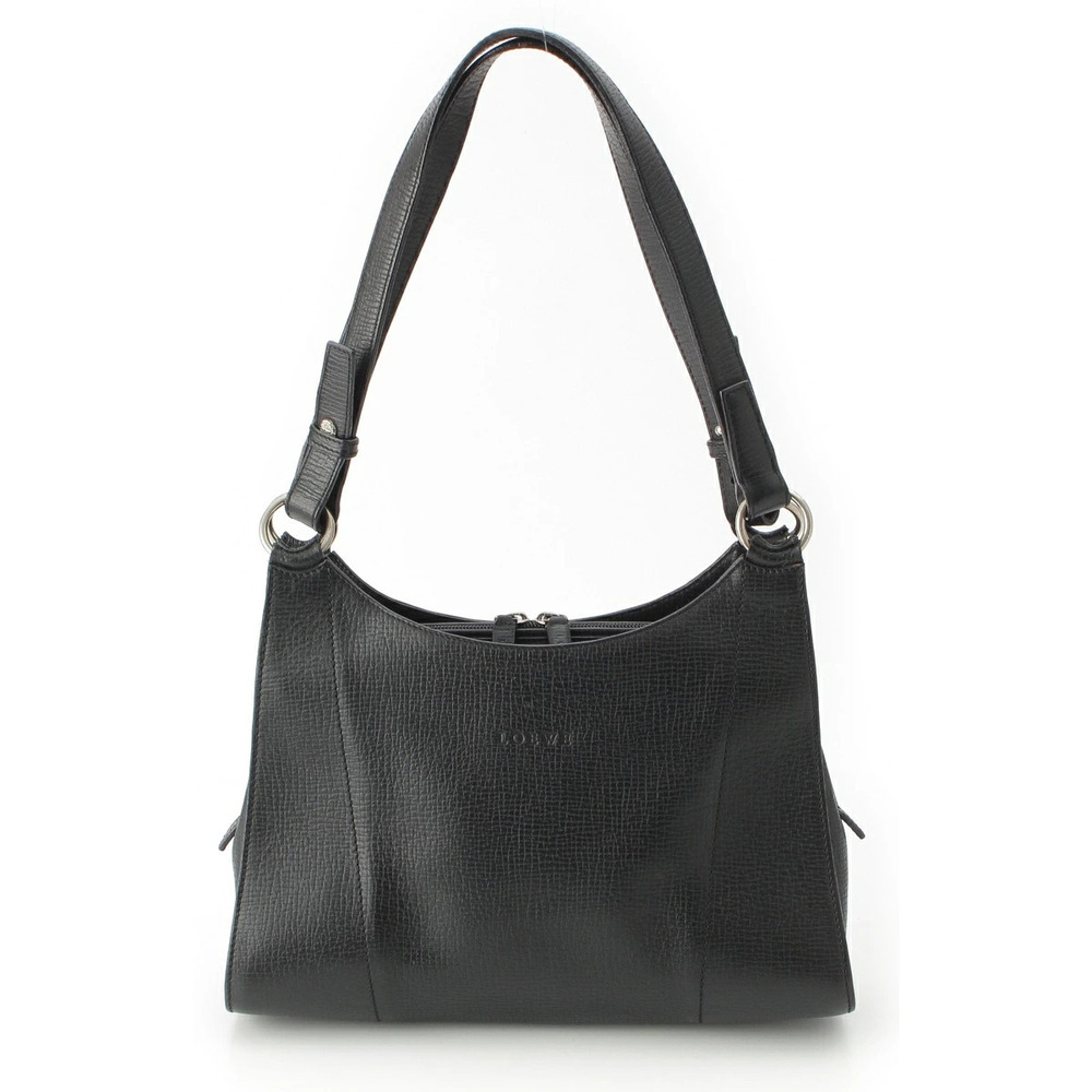 Loewe Leather Hobo Shoulder Bag Black